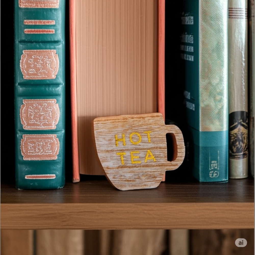 Hot Tea Bar Mini Wooden Sign Decor/ Coaster